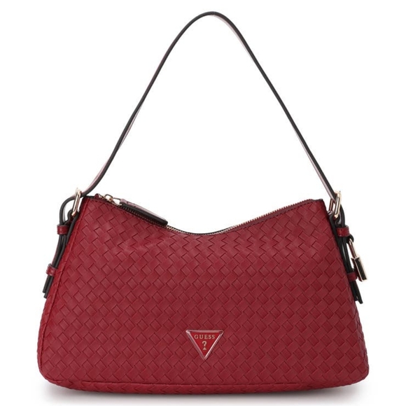 NEW Guess Woven Shoulder Handbag - Picture 1 of 6